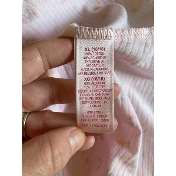 Secret Treasures Pink Floral Nightgown, Size XL - Picture 6 of 6